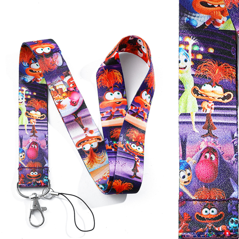 Animation Inside Out Lanyard Keychain Keyring Netby