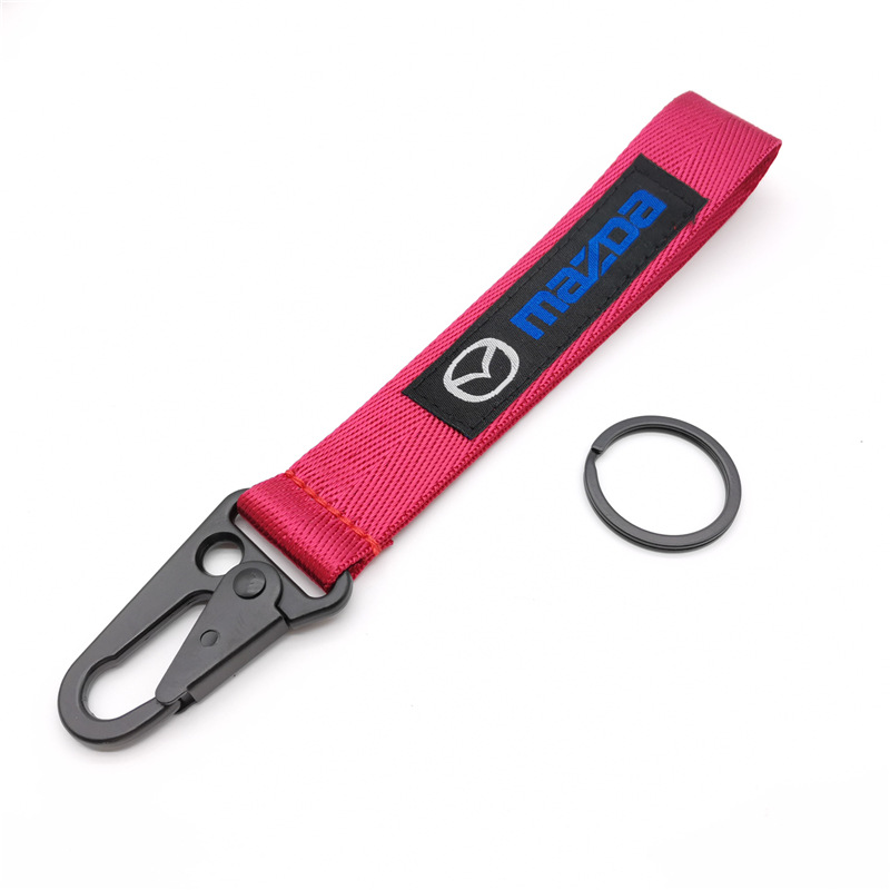 Car Logo Emblem Wrist Strap Keychain Keyring Keyfob for Honda Toyota Nissan Mitsubishi Netby