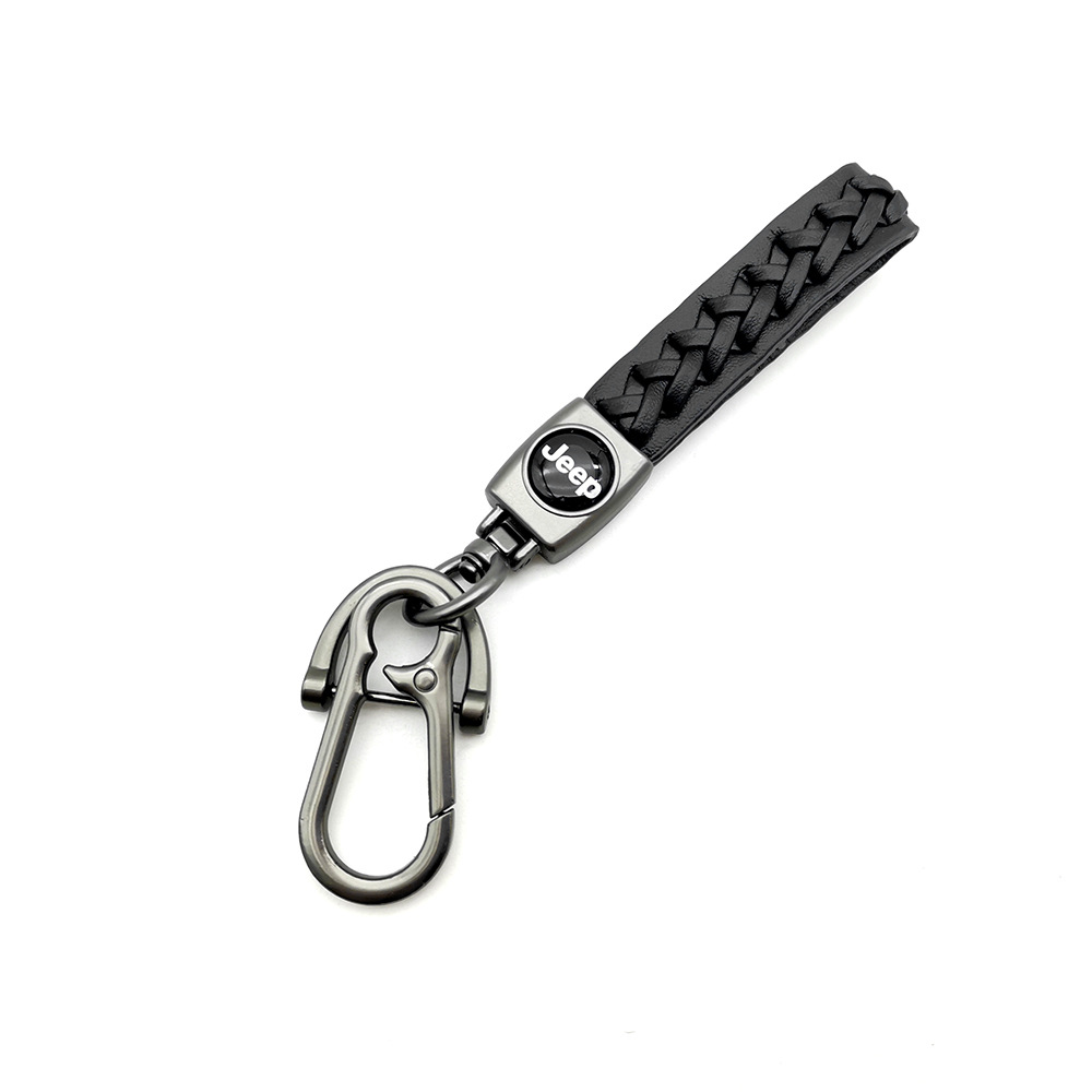 Knitting Leather Car Logo Emblem Kering Keychain Keyfob for Audi Benz BMW VW Chevrolet Toyota Volvo Netby