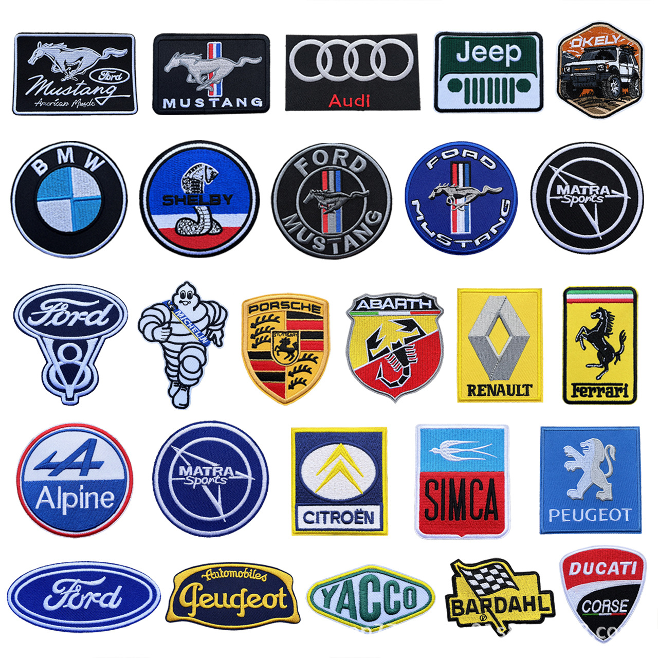 Embroidered Cloth Car Motorbike Emblem Badge for AUDI BMW KTM HONDA ALPINE DUCATI FERRARI FORD MUSTANG JEEP CITROEN PEUGEOT SIMCA YACCO RENAULT Netby