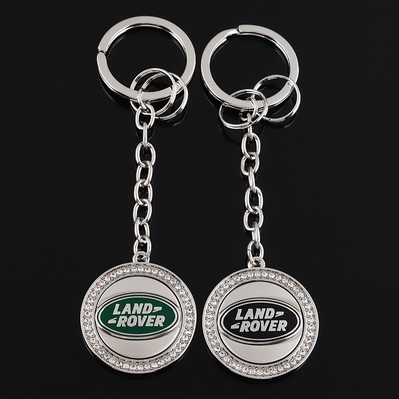Rhinestone Metal Car Logo Keychain Keyring Keyfob for Landrover Netby