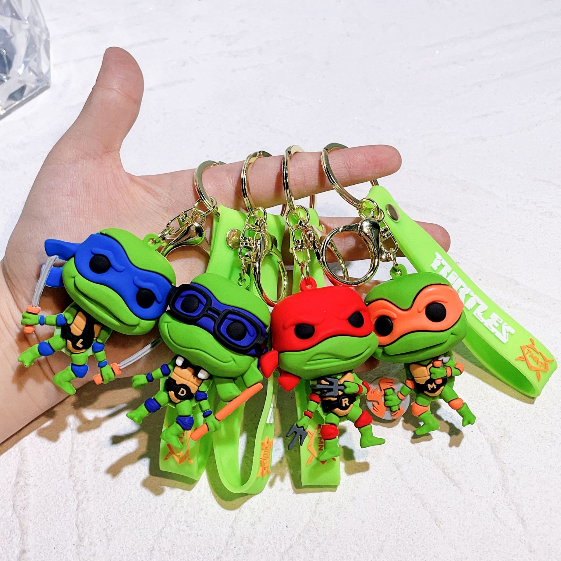 Rubber Animation Teenage Mutant Ninja Turtles Keychain Keyring Netby
