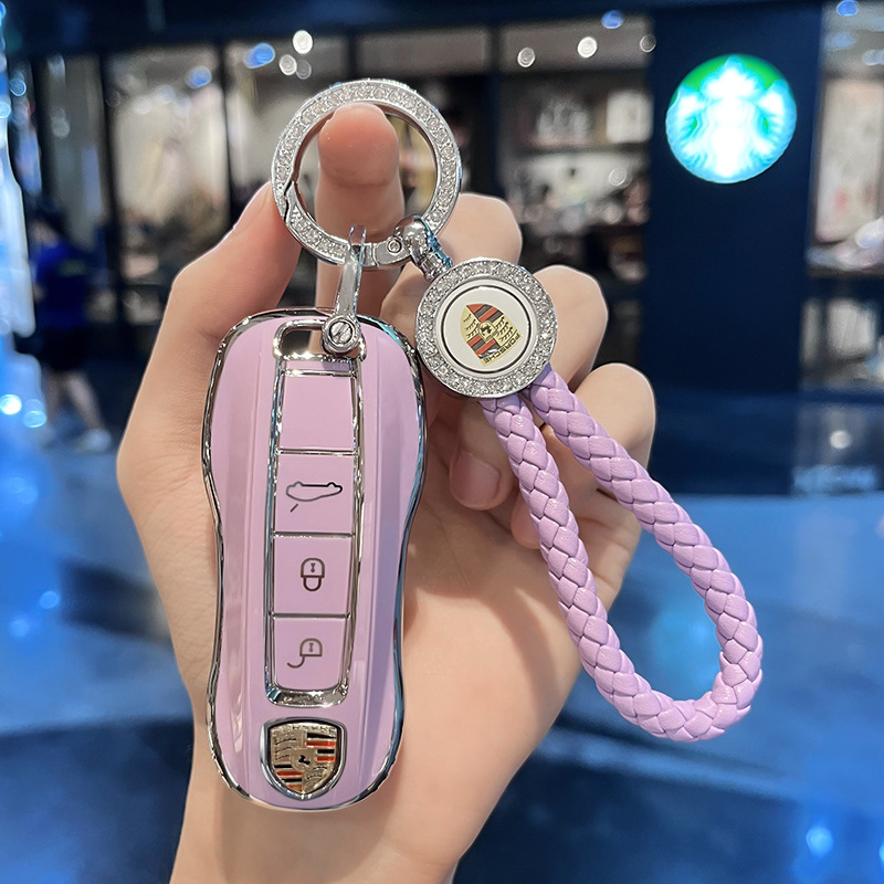 Silicon Car Key Case for Porsche Cayenne Macan Panamera 718 911 Netby