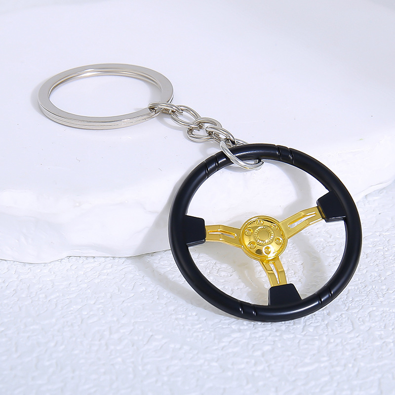 Metal Steering Car Wheel Model Keychain Keyring Auto Parts Netby