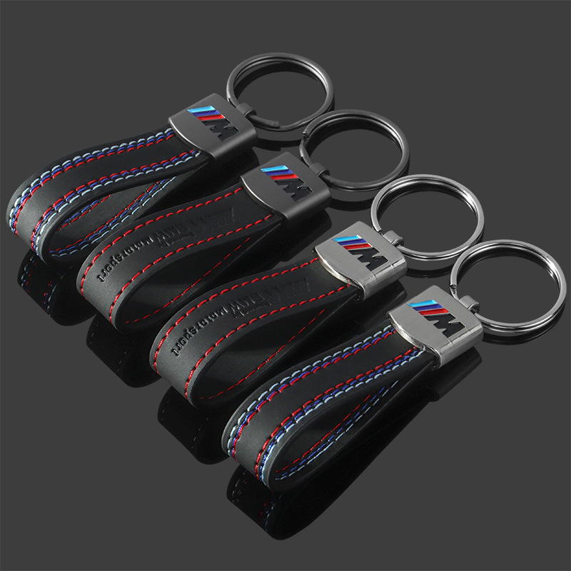 Leather Car Keychain Keyring Keyfob for BMW M Power Motorsport Netby