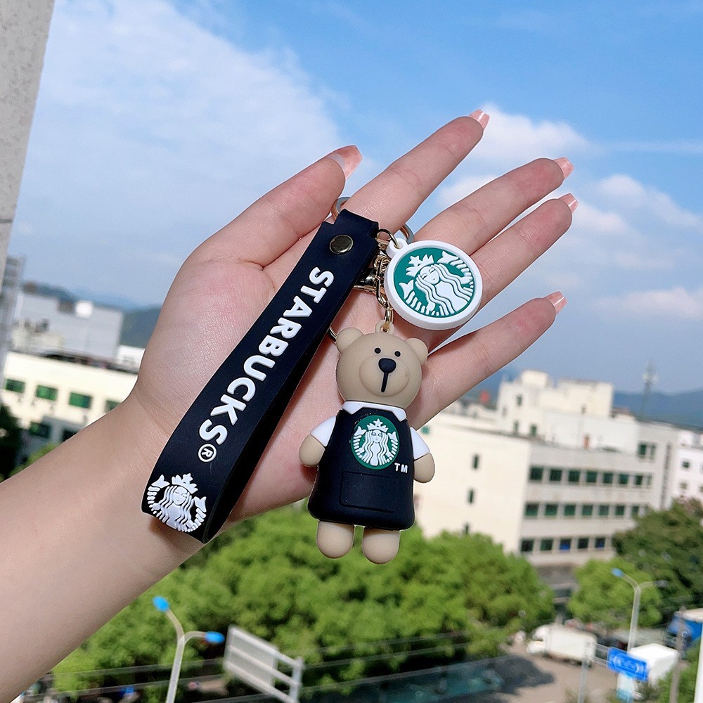 Creative STARBUCKS Bear Coffee Cup Keychain Keyring Netby