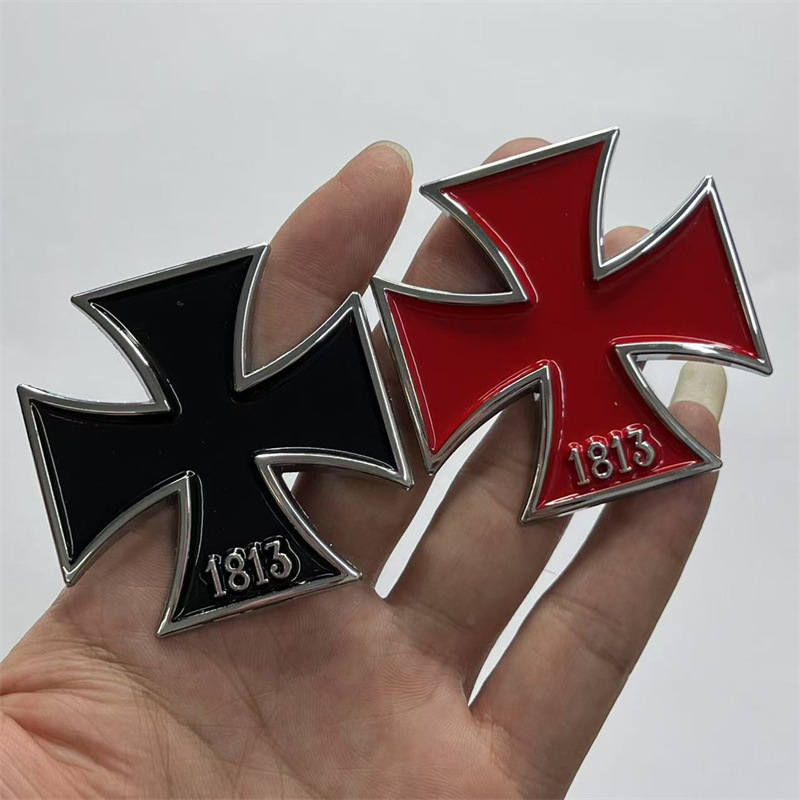 German 1813 Metal Cross Car Sticker Netby
