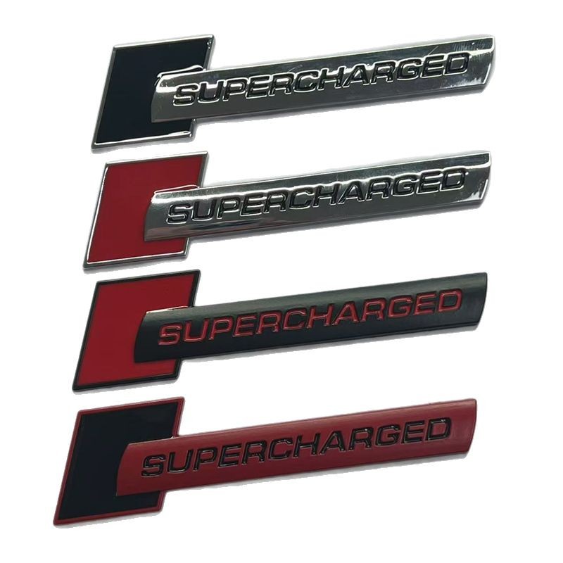 Metal SUPERCHARGED Car Sticker Netby