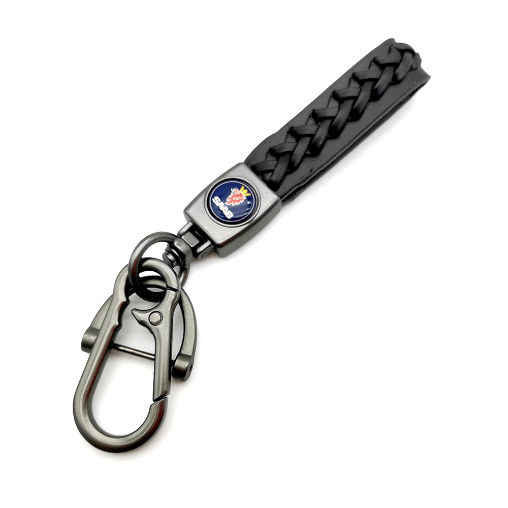 Knitting Leather Car Logo Emblem Kering Keychain Keyfob for Audi Benz BMW VW Chevrolet Toyota Volvo Netby