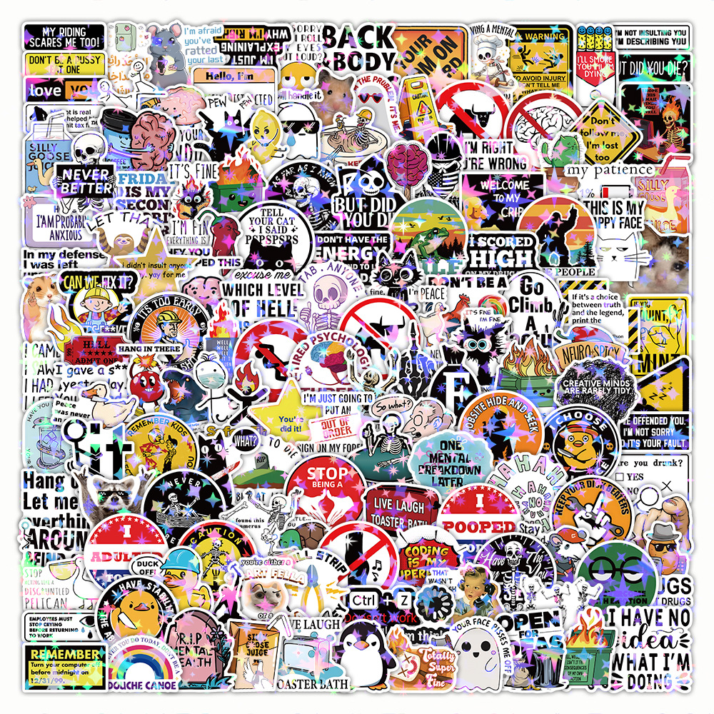 200pcs/pack Waterproof Fun Mocking Sticker Netby