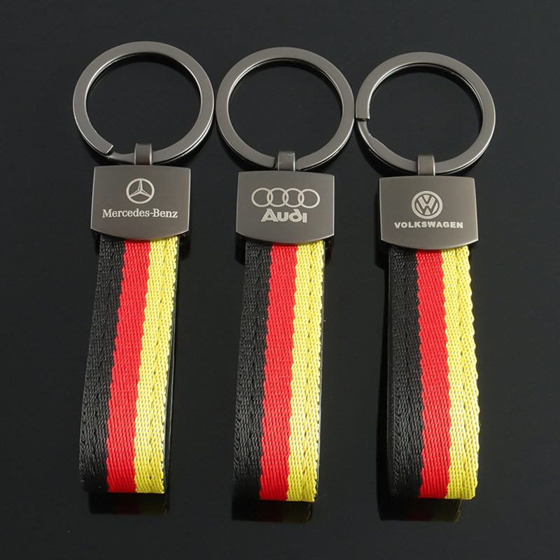 3 Strip Car Logo Keychain Keyring Keyfob for Audi Benz Volkswagen VW Netby