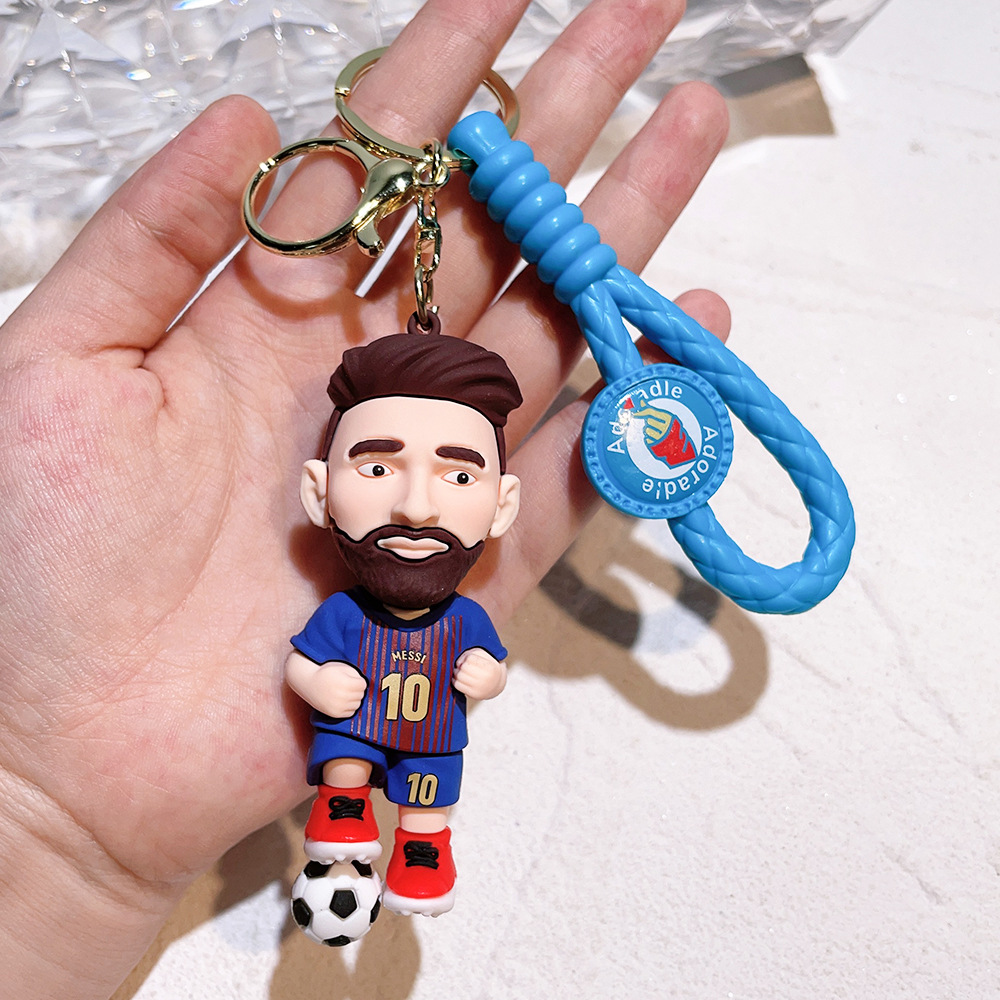 Sports Game Football Soccer Star World Cup Messi Keychain Keyring Netby