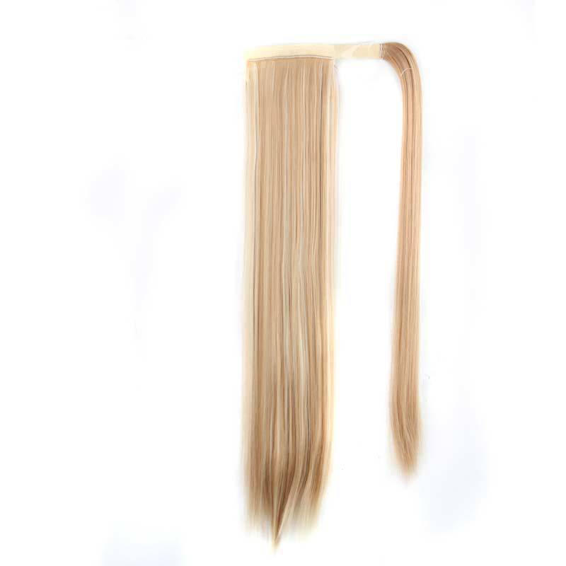 24 inches Straight Hair Velcro Ponytail High Temperature Synthetic Hair Netby