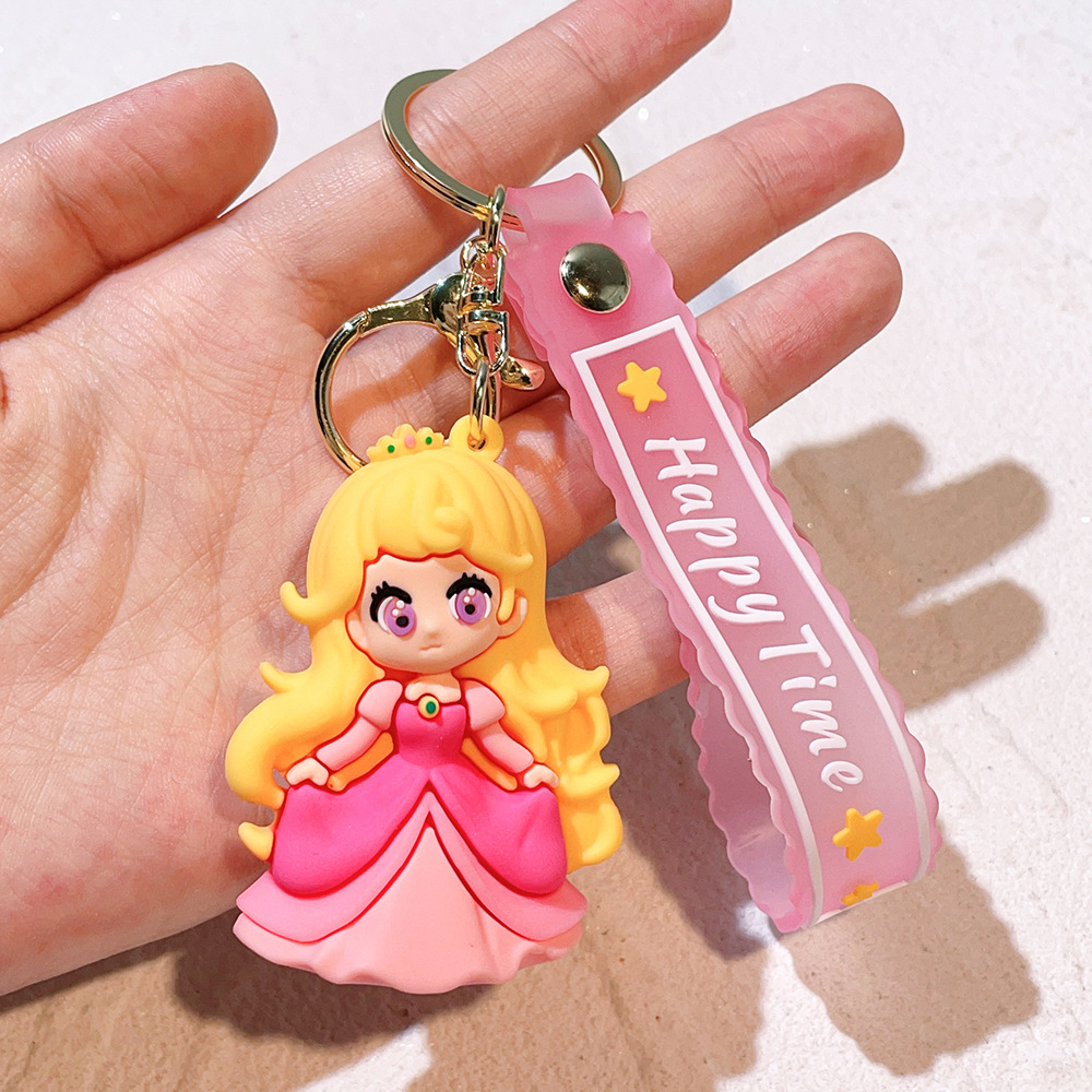 Animation Snow White Mermaid Princess Frozen Keychain Keyring Netby
