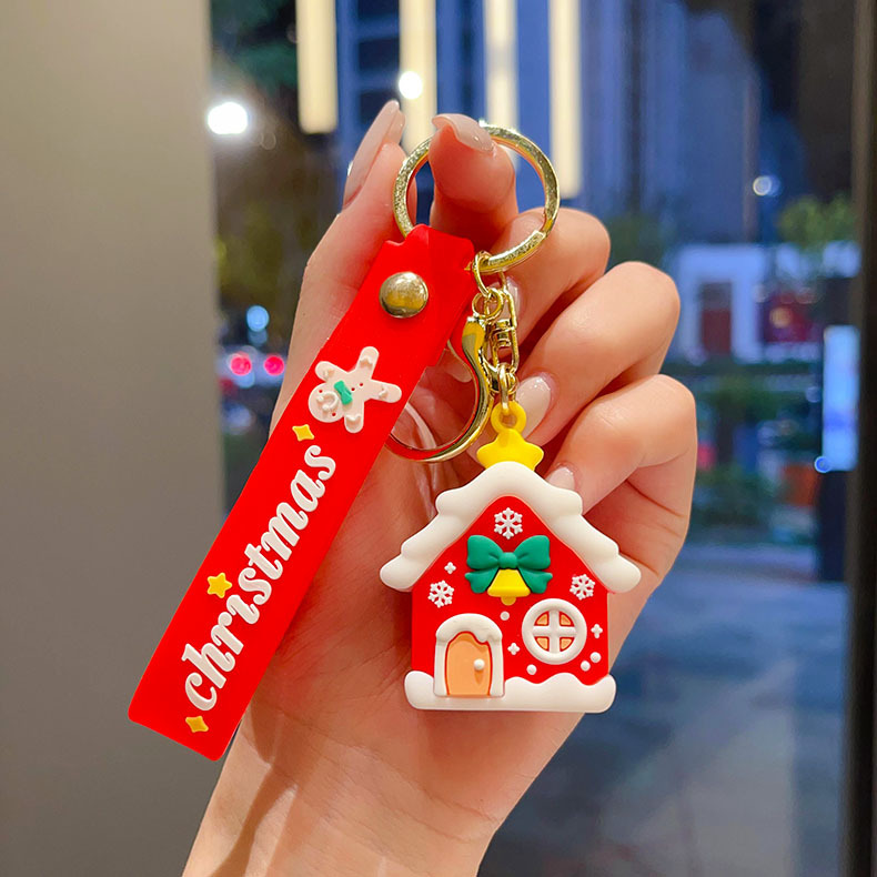 Silicon Festival Christmas Keychain Keyring Netby Santa Claus Trees Reindeer