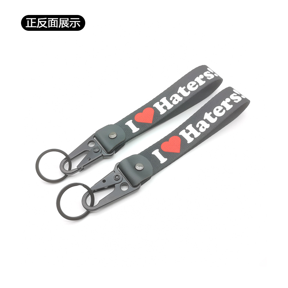 I LOVE HATERS Eagle Buckle Keyring Keychain Keyfob Wrist Strap Netby