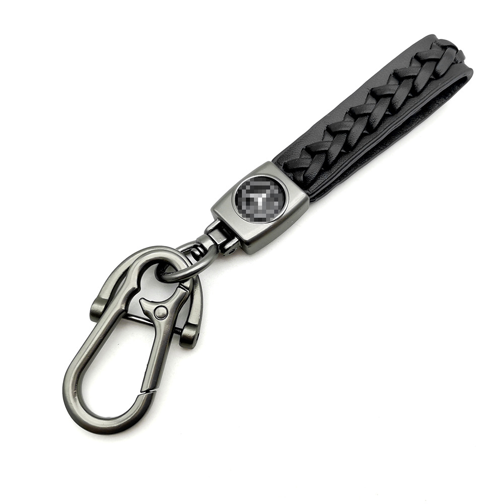 Knitting Leather Car Logo Emblem Kering Keychain Keyfob for Audi Benz BMW VW Chevrolet Toyota Volvo Netby