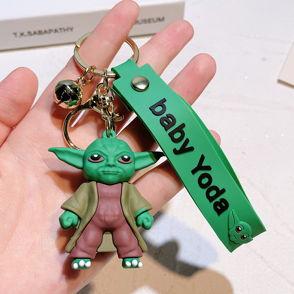 PVC Movie Star Wars Master Yoda Keychain Keyring Netby