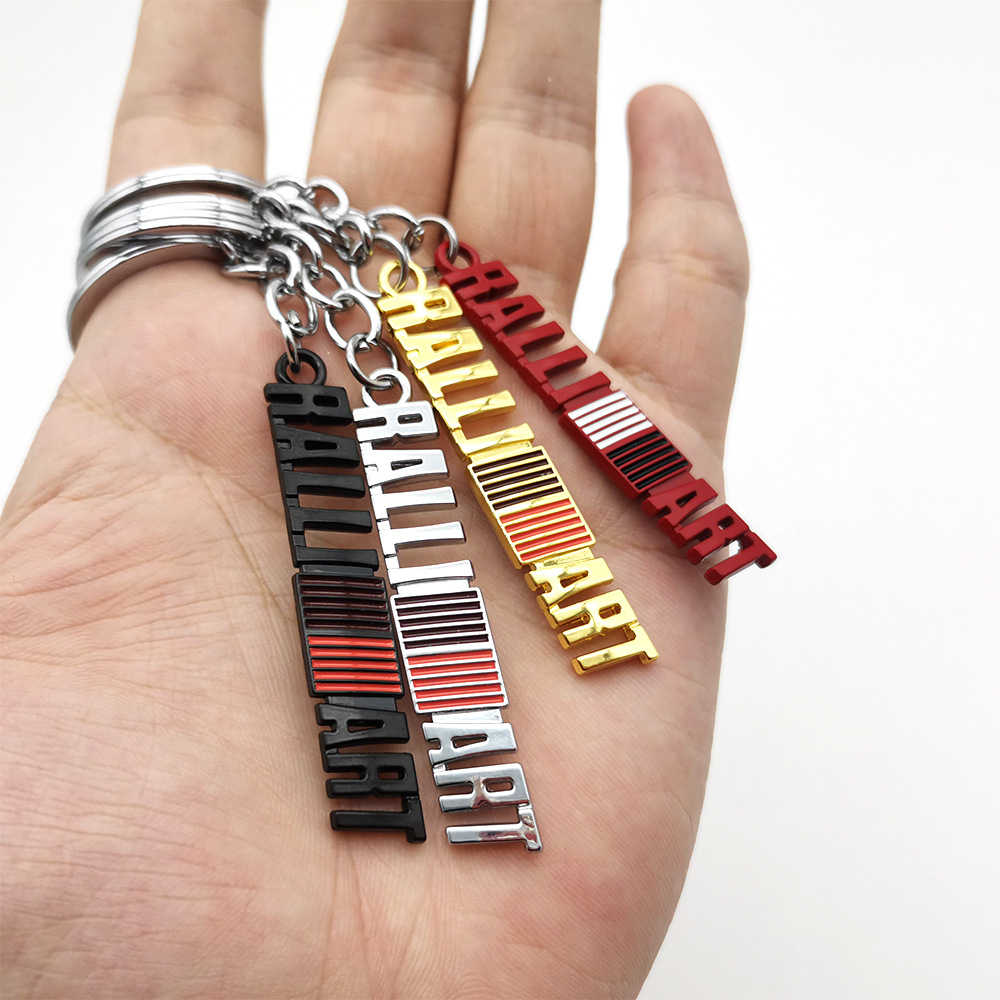 Metal Mitsubishi RALLIART Car Keychain Keyring Keyfob Netby