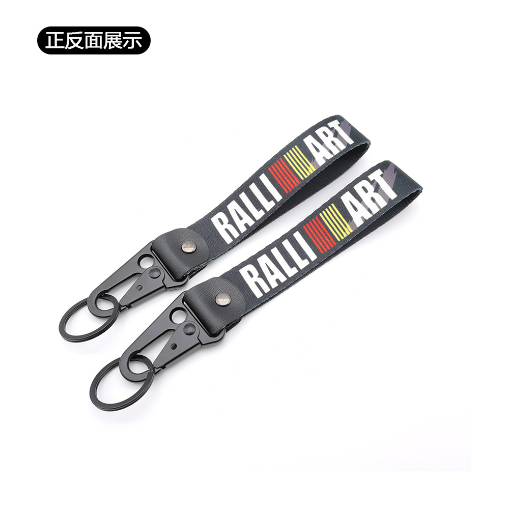Mitsubishi Ralliart Eagle Buckle Keyring Keychain Keyfob Wrist Strap Netby