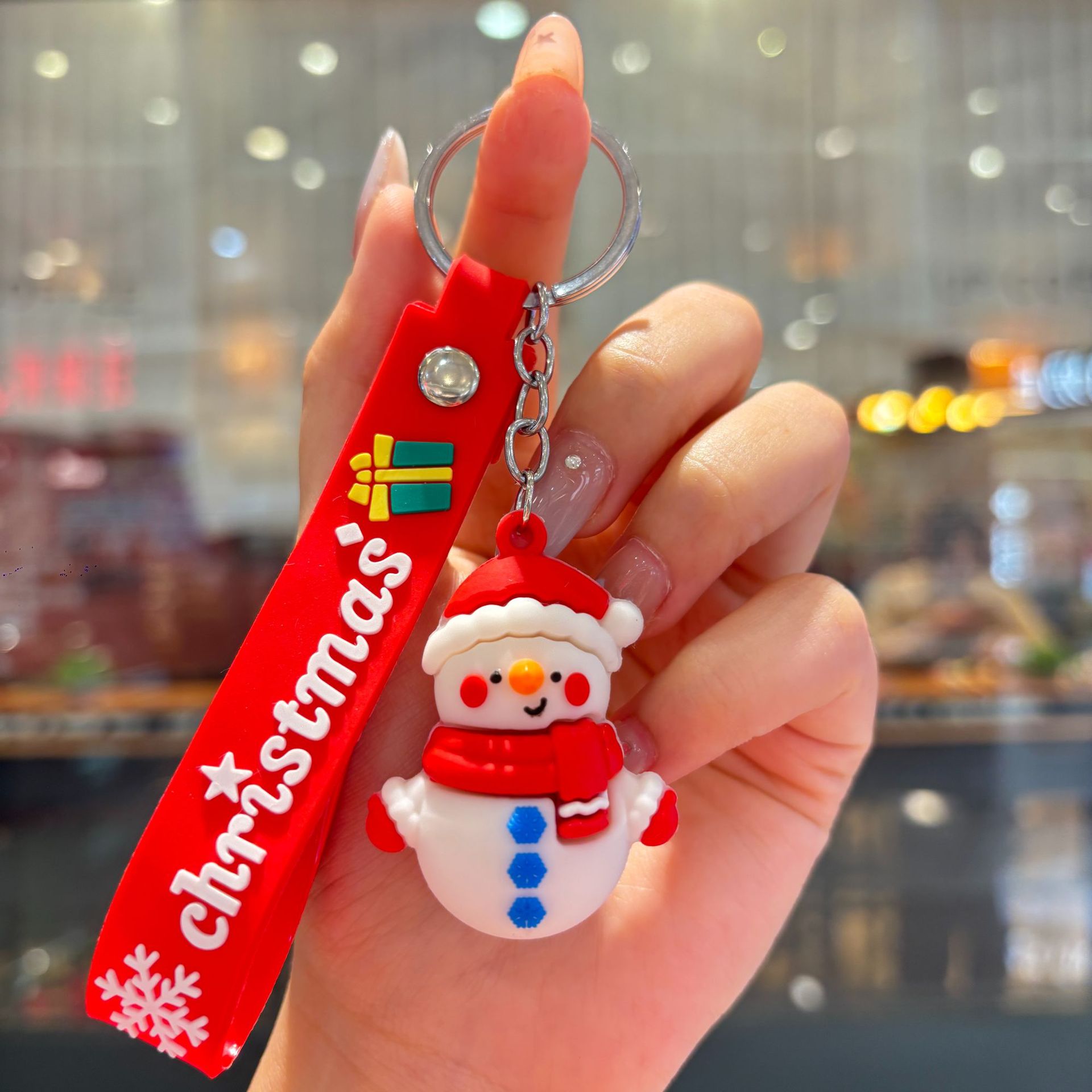 Silicon Santa Claus Tree Snowman Festival Christmas Keychain Keyring Netby
