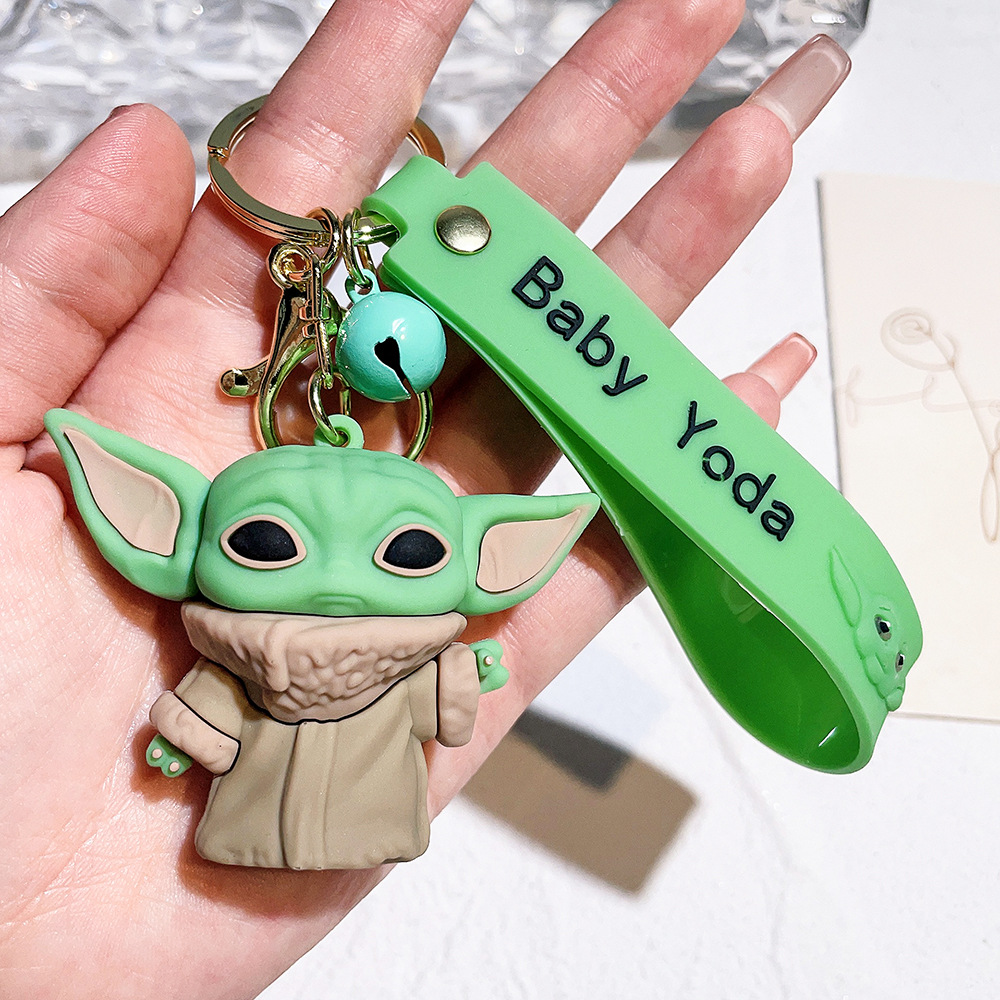PVC Movie Star Wars Master Yoda Keychain Keyring Netby