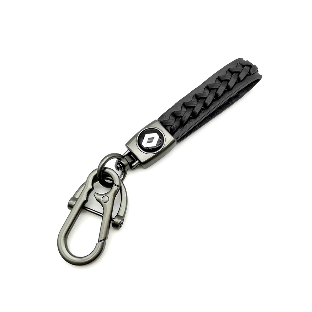 Knitting Leather Car Logo Emblem Kering Keychain Keyfob for Audi Benz BMW VW Chevrolet Toyota Volvo Netby