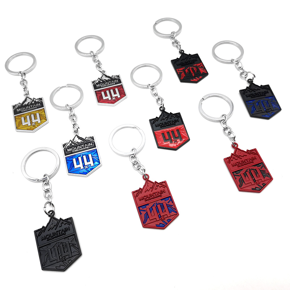 Metal Jeep 4x4 Moutain Cross Country Shield Car Keychain Keyring Keyfob Netby