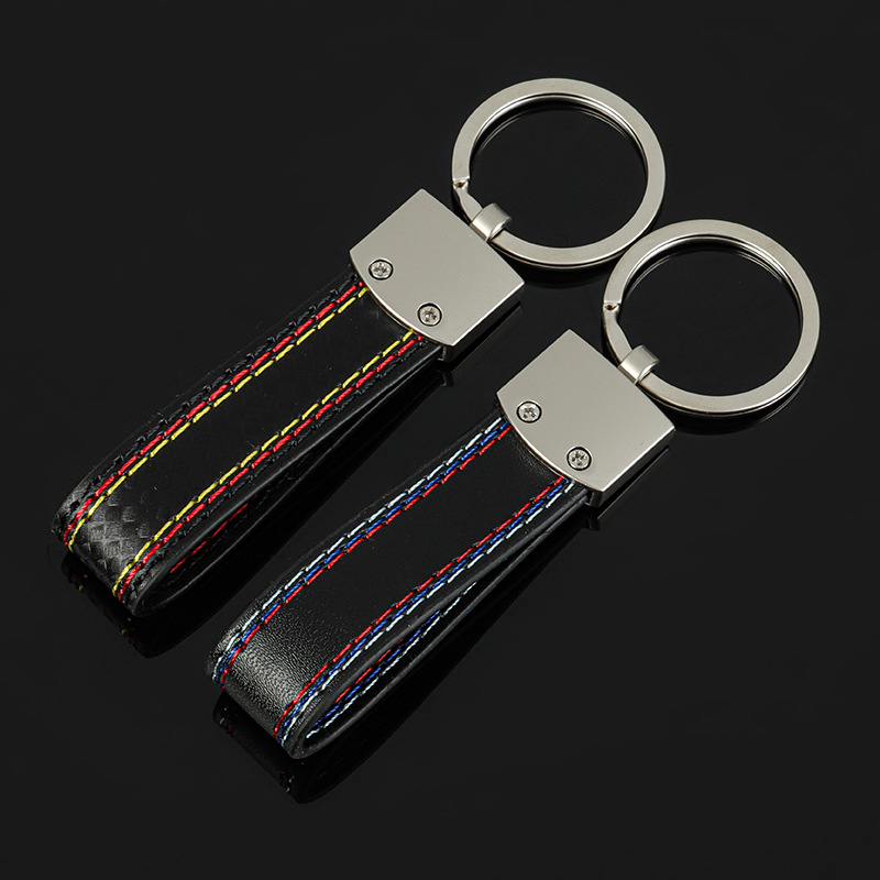 Leather Car Logo Keychain Keyring Keyfob Gift for Customer Netby