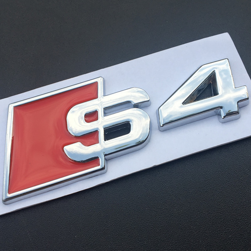 Metal Car Emblem for Audi S3 S4 S5 S6 S8 Silver Black Color Netby