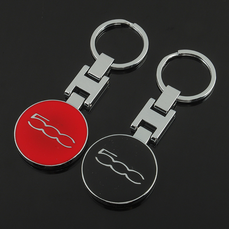 Metal H Buckle Car Logo Keychain Keyring Keyfob for FIAT 500 Netby