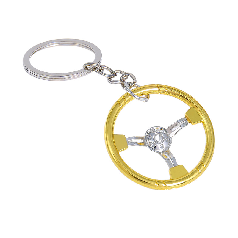 Metal Steering Car Wheel Model Keychain Keyring Auto Parts Netby