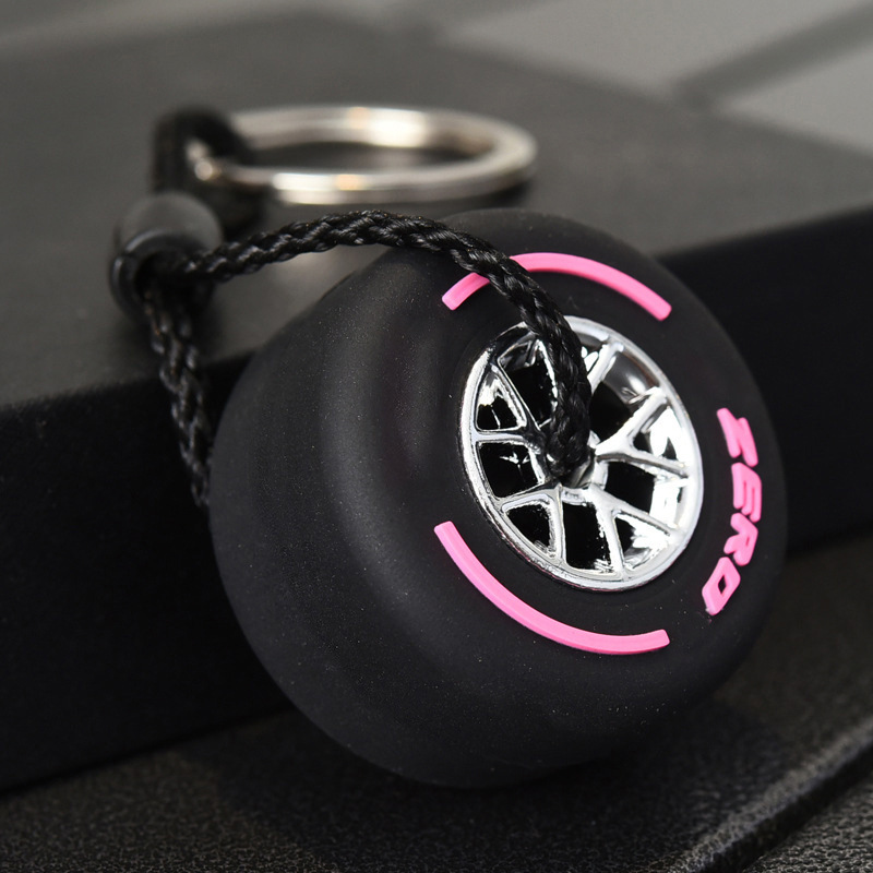 Rubber ZERO Firelli Car Wheel Tire Keychain Keyring Netby