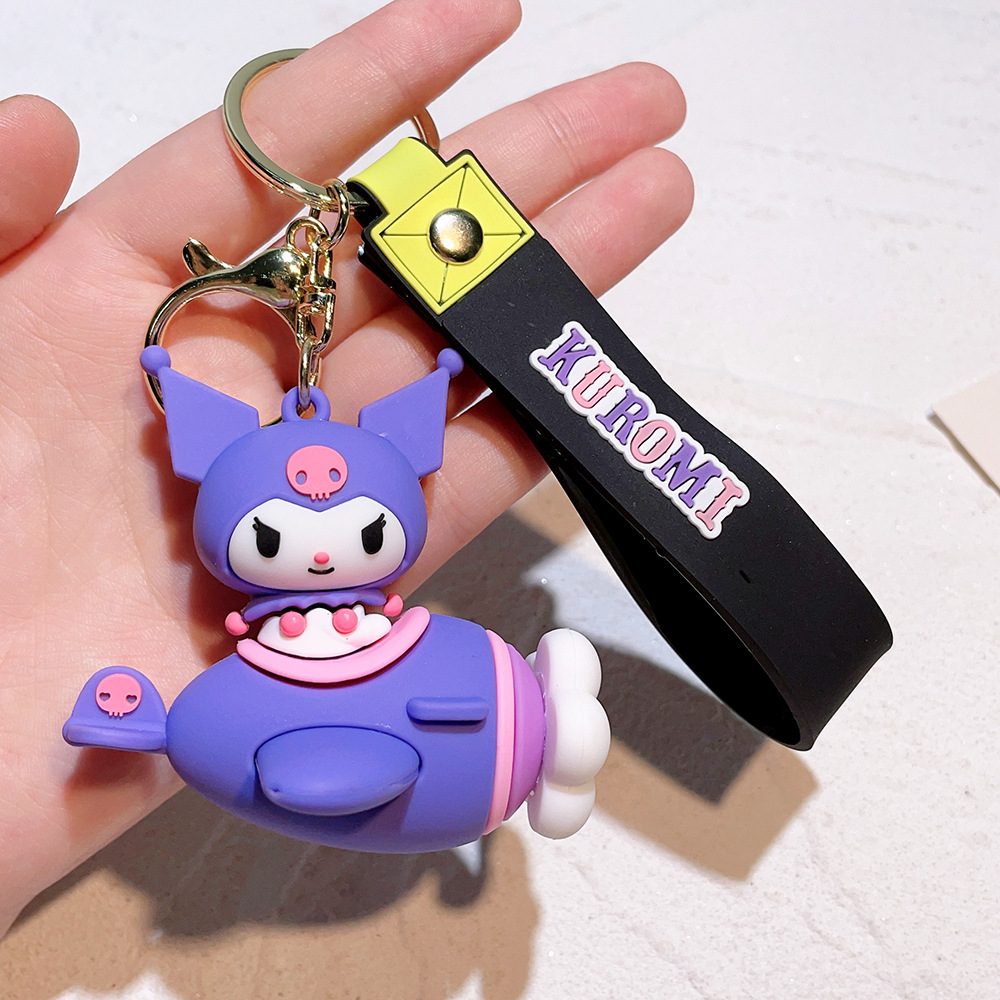 Animation Hello Kitty Kuromi Cinamoroll Keychain Keyring Netby