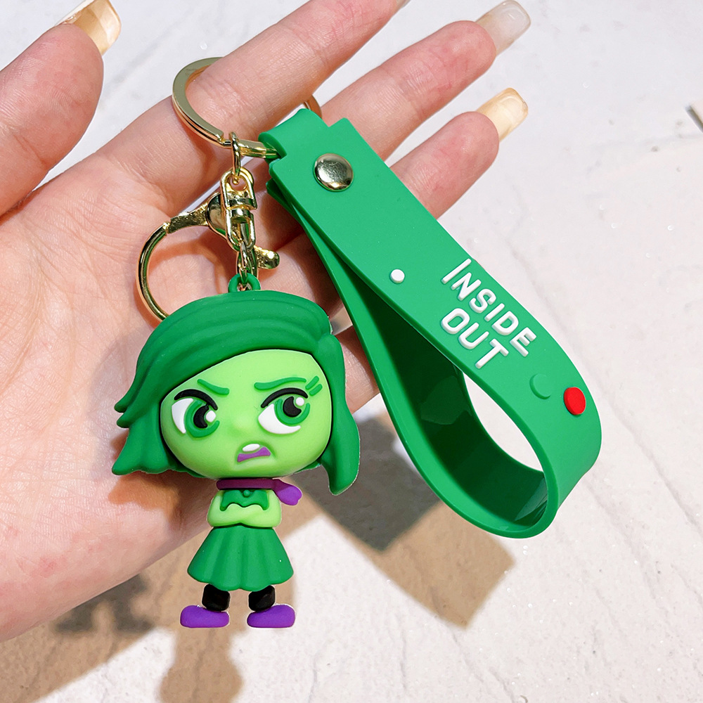 PVC Animation Inside Out Car Keychain Keyring Lanyard Netby
