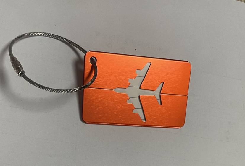 100 Pieces Aluminum Alloy Luggage Tags With Keychain Keyring Key Rope Netby