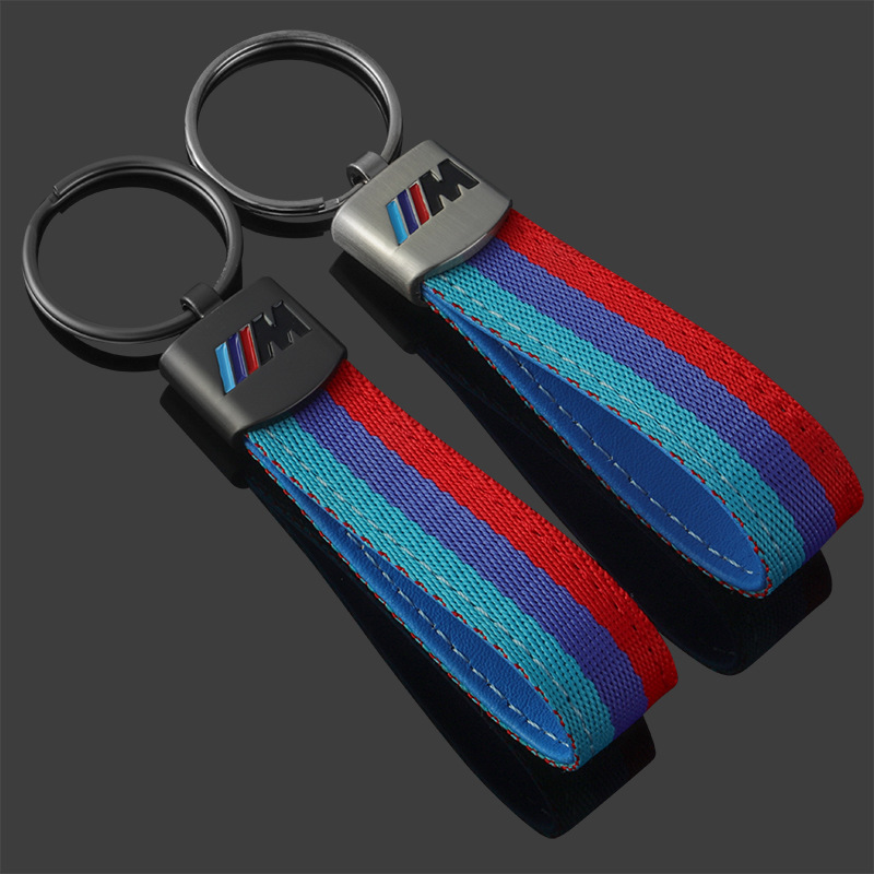 3 Strip Car Keychain Keyring Keyfob for BMW M Power Netby