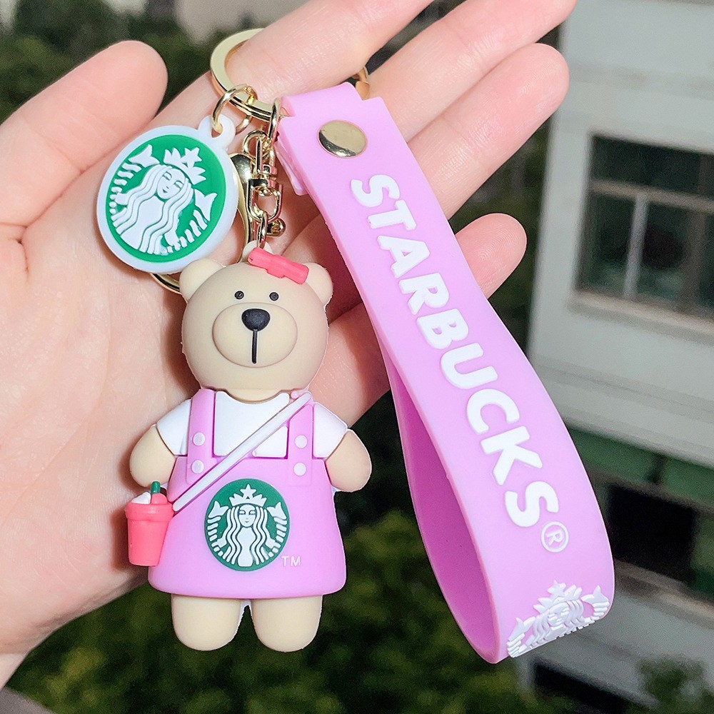 Creative STARBUCKS Bear Coffee Cup Keychain Keyring Netby