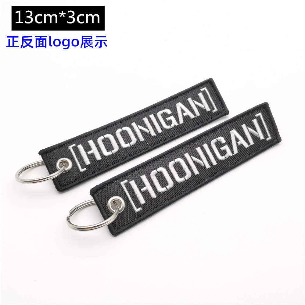 Metal Motorbike Car Logo Cloth Kering Keychain Keyfob for JDM GTI NISMO RALLIART TYPE R HKS TRD NOS Netby