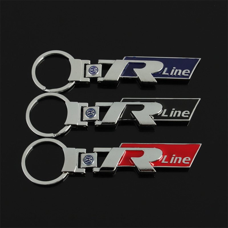 Metal Car Logo Keychain Keyring Keyfob for VOLKSWAGEN VW RLINE R-LINE Netby