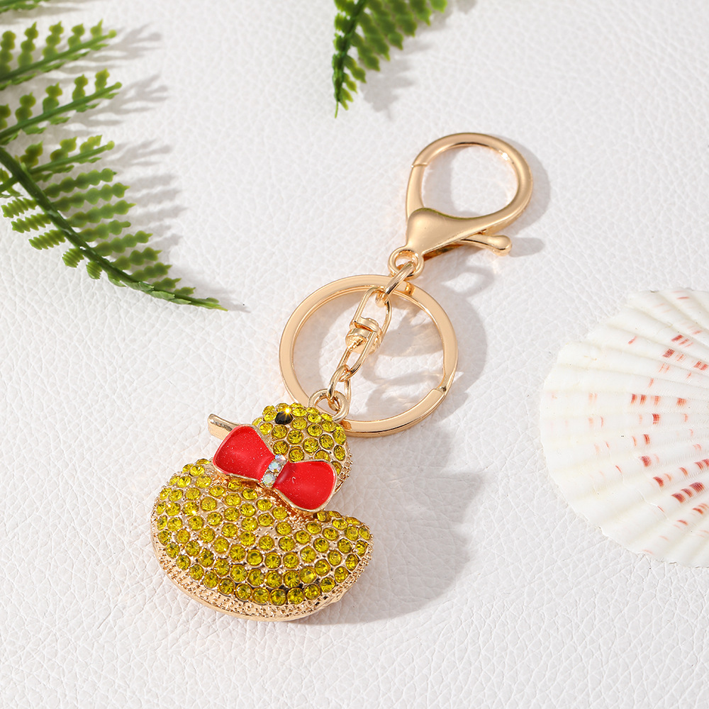 Rhinestone Duck Keychain Keyring Netby