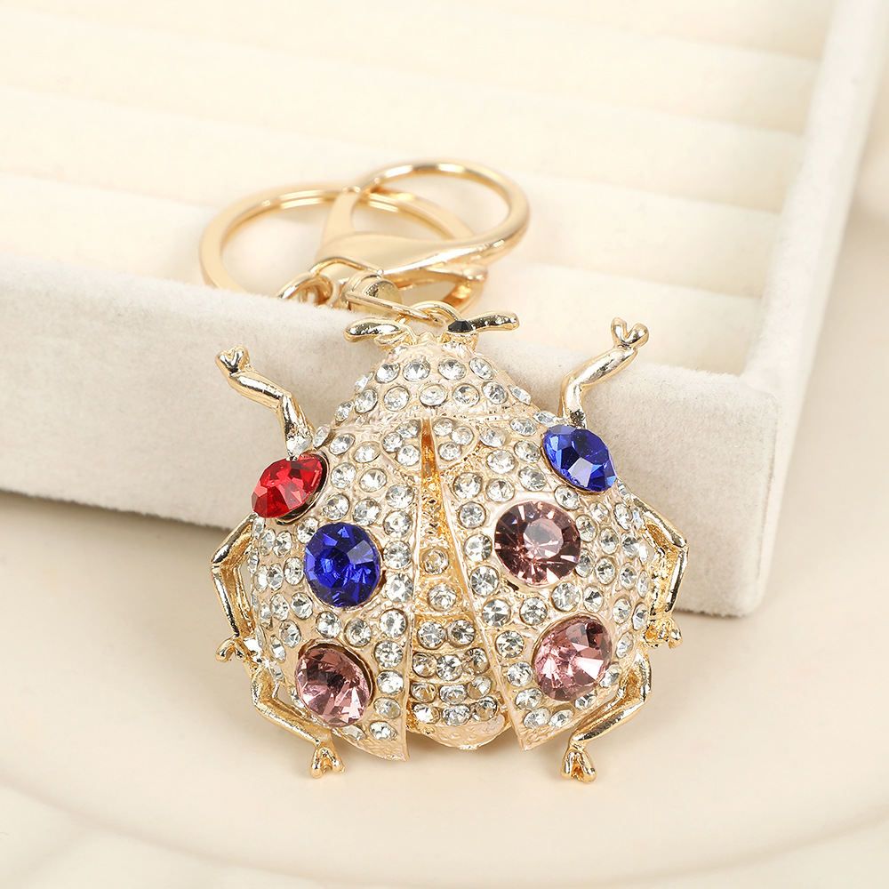 Ladybug Rhinestone Keychain Keyring Netby