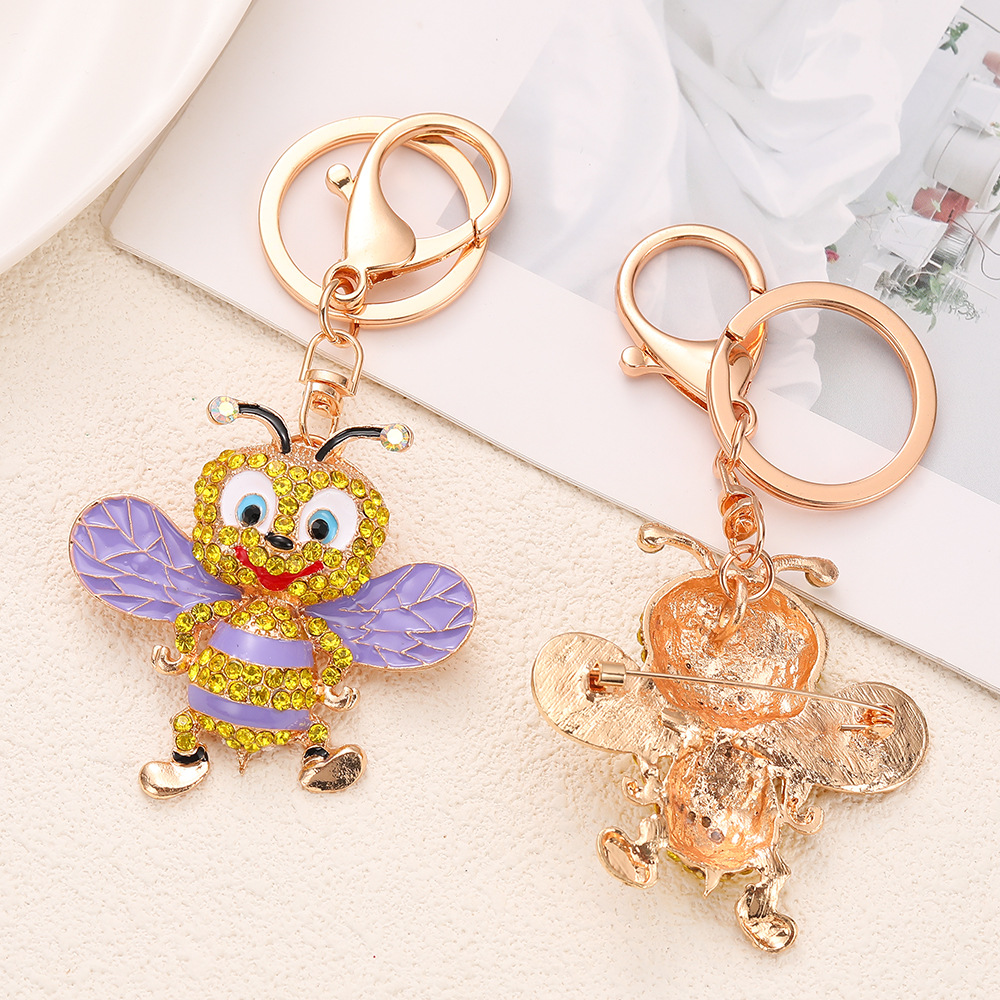 Rhinestone Little Bee Keychain Keyring Netby