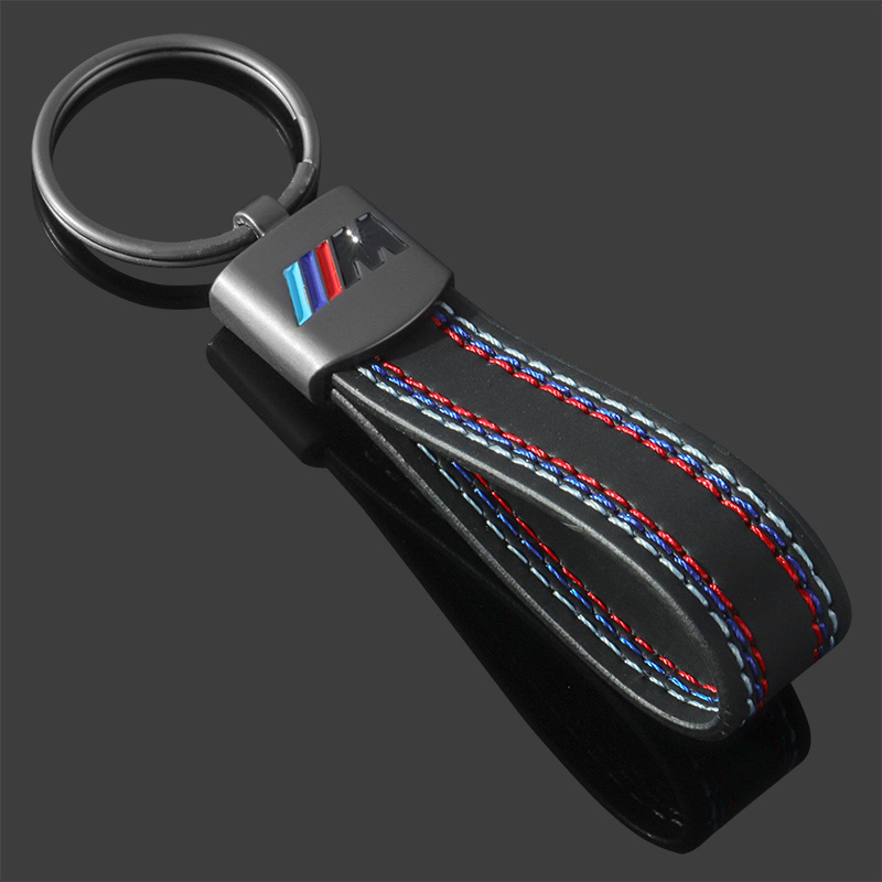 Leather Car Keychain Keyring Keyfob for BMW M Power Motorsport Netby
