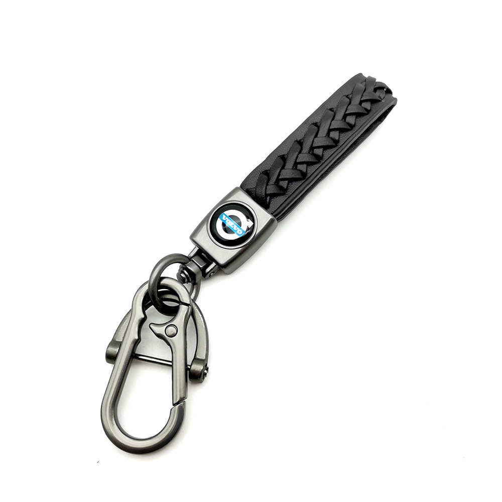 Knitting Leather Car Logo Emblem Kering Keychain Keyfob for Audi Benz BMW VW Chevrolet Toyota Volvo Netby