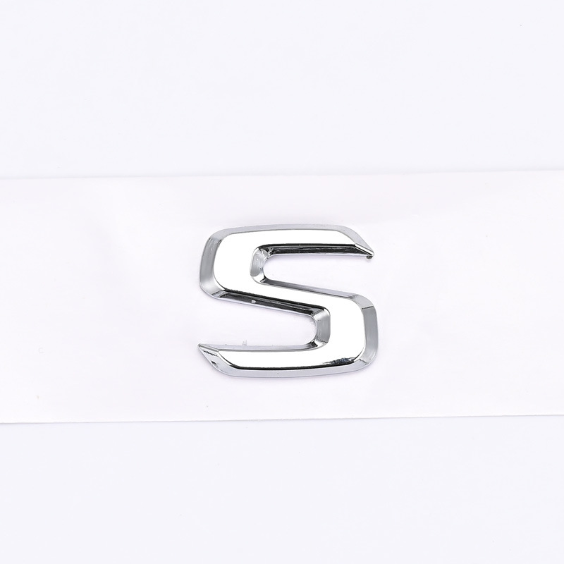 ABS Plastic 1 2 3 4 5 6 8 0 C D E G I K L M R S Letter Car Sticker for Mercedes Benz Trunk Tail Netby