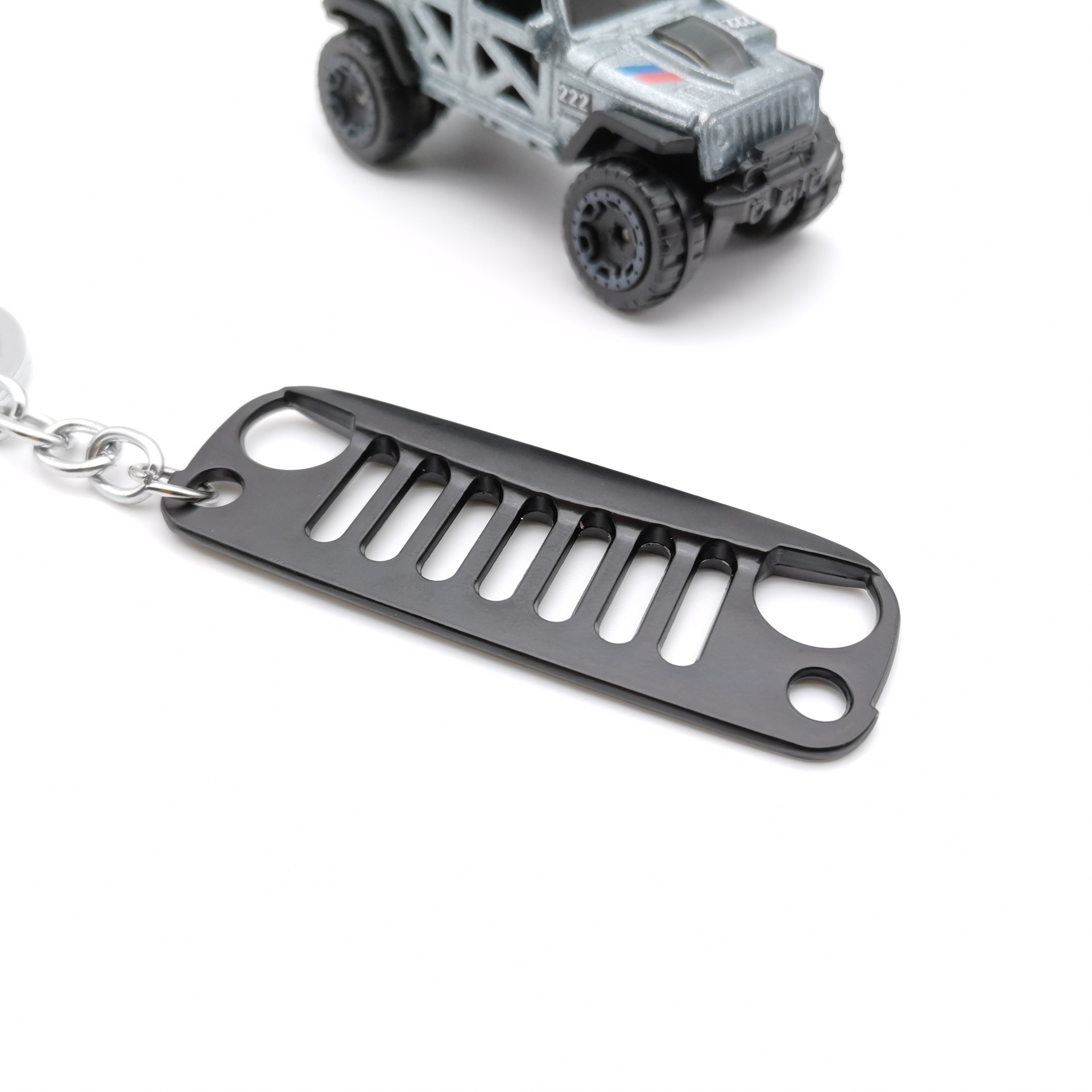 Metal Car Kering Keychain Keyfob for Jeep Grille Netby