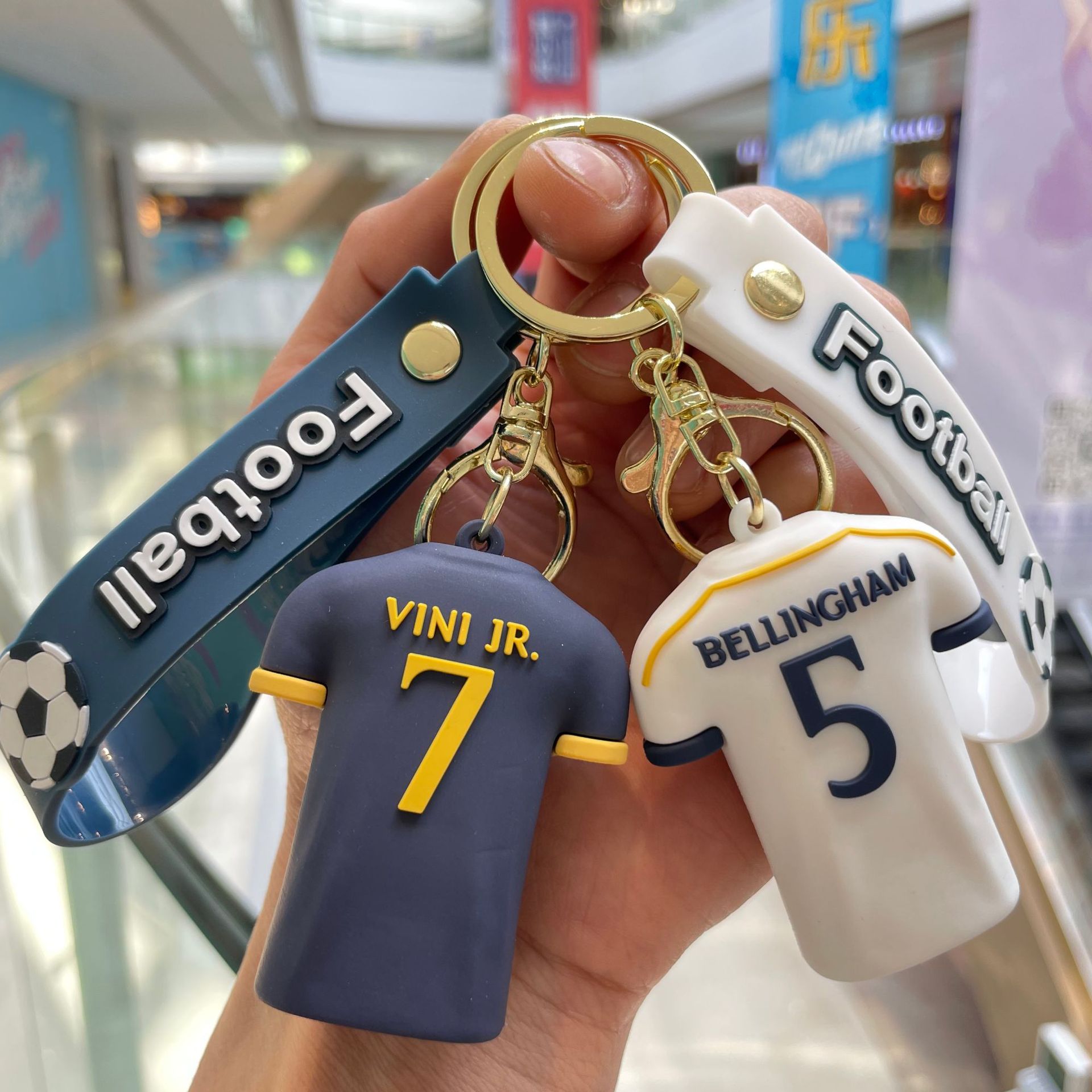 Silicon Sports Game Football Soccer Star Jerseys Keychain Keyring Netby