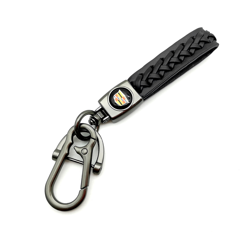 Knitting Leather Car Logo Emblem Kering Keychain Keyfob for Audi Benz BMW VW Chevrolet Toyota Volvo Netby