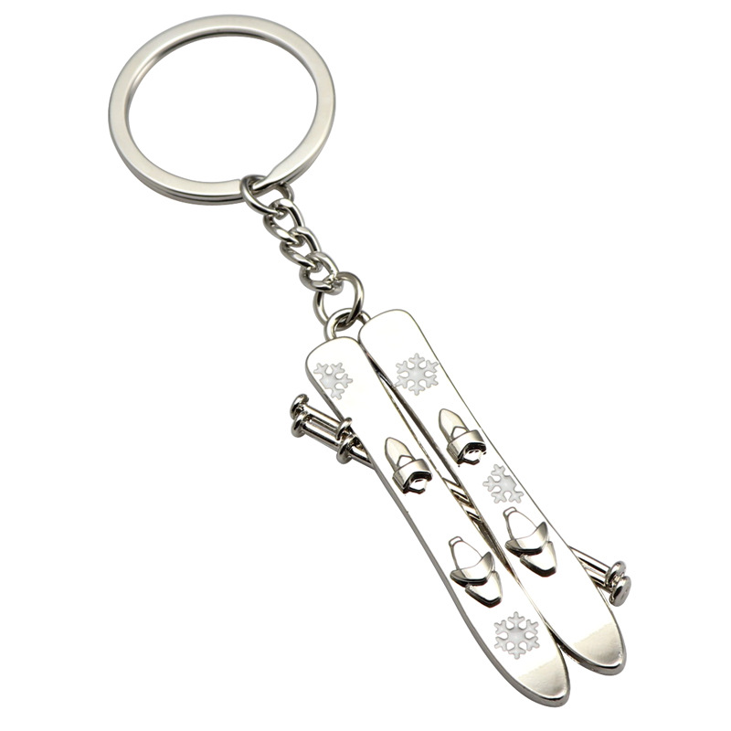 Metal Sports Game Ski Board Keychain Keyring Keyfob Netby